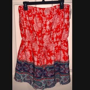 BeBop Womens strapless shorts rhomper